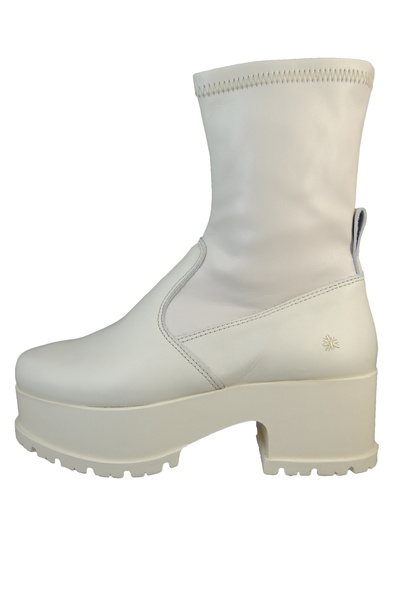 ART Damen Elegante Stiefelette Manchester 1826 Creme Cream Leder