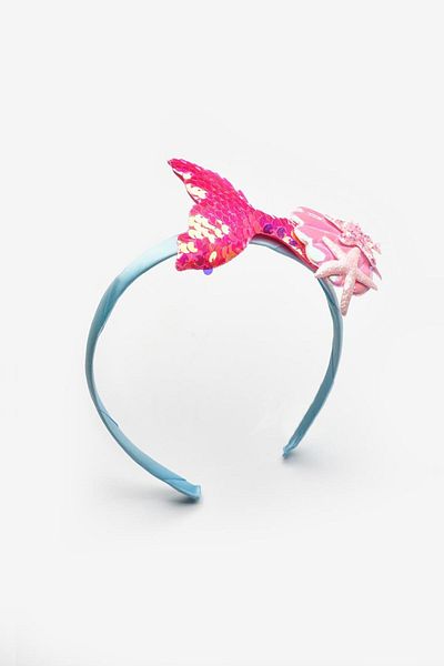 Le Mabelle Orange Sequined Mermaid Figured Girl's Crown