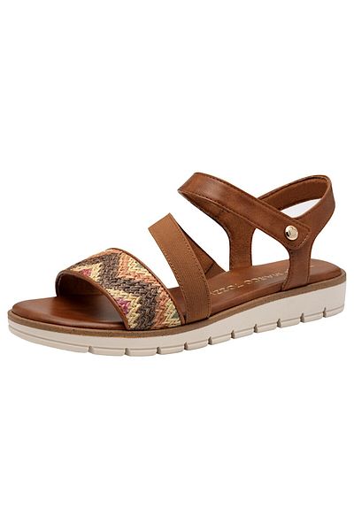 Marco Tozzi Damen Sandalen 2-28602-44 Braun 392 Cognac Comb Textil/synthetik