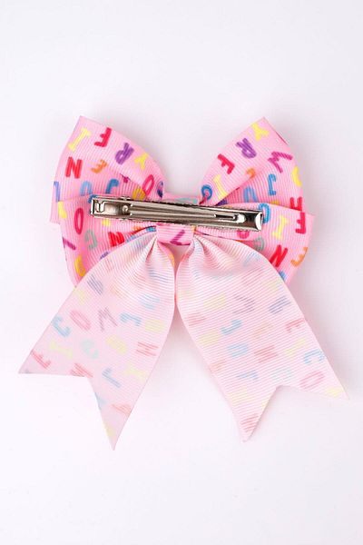 Le Mabelle Pink Letter Printed Girl's Clip Buckle