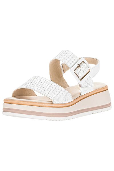 GABOR Damen Sandalen G-weite 62.744 Weiß 60 Weiß Leder
