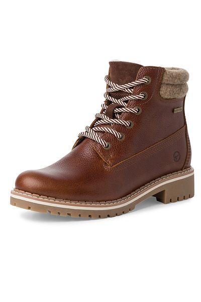 Tamaris Damen Elegante Stiefelette Winterschuhe 1-26244-41 Schwarz 398 Brown Comb Kunstleder