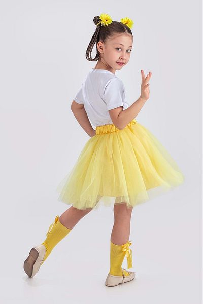 Mnk Baby&Kids Tutu galben curcubeu - Fusta de petrecere pentru fete M00727