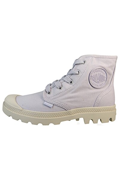 Palladium Damen High Sneaker Pampa Hi Top 92352-549-m Grau Milk Galaxy Baumwolle