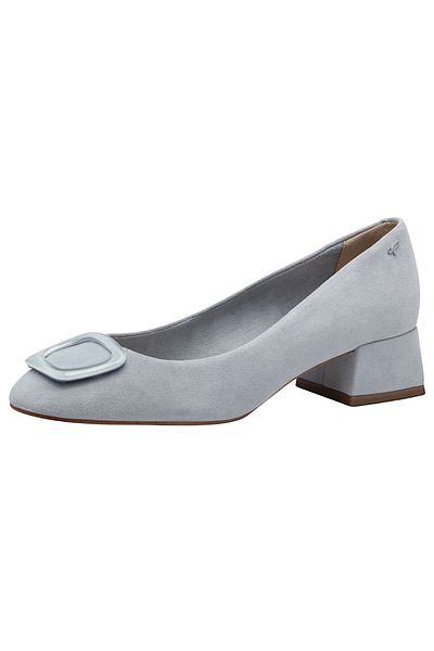 Tamaris Damen Pumps 1-22330-44 Blau 880 Light Blue Leder Antislide/anti-shokk Absatz