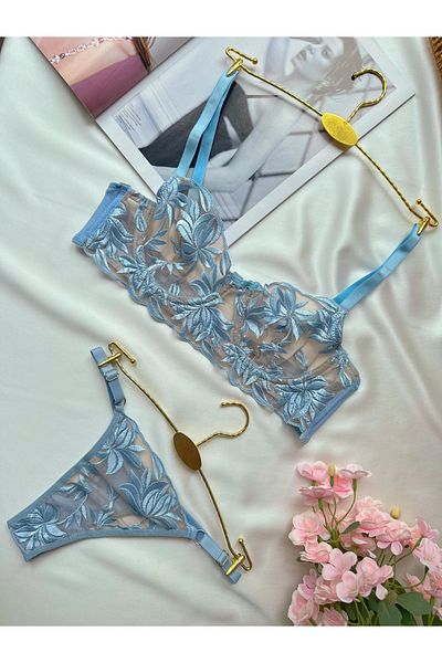 La Linaa Costum bralet pentru femei Mona Ice Blue