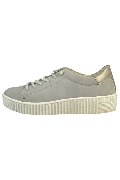 GABOR Damen Low Sneaker Low Top 63.331 Grau 12 Visone Leder