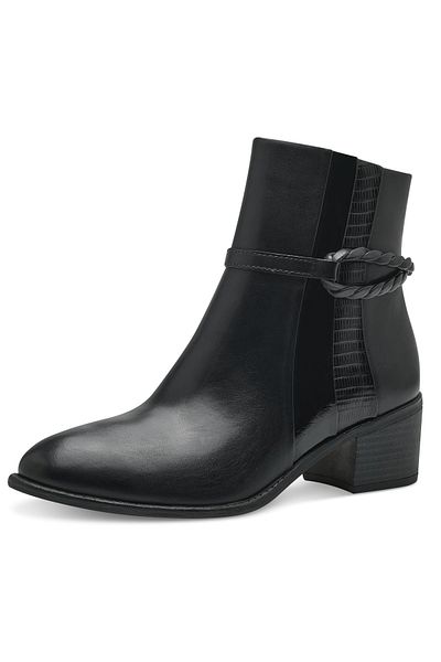Marco Tozzi Damen Elegante Stiefelette 2-25325-41 Schwarz 098 Black Comb Leder/synthetik Mit Mt Feel
