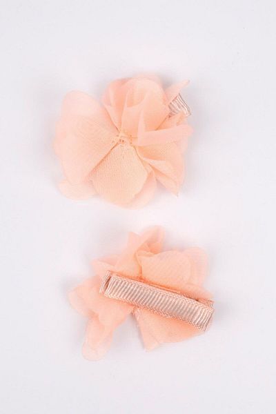 Le Mabelle Salmon 2-Piece Tulle Flower Girl's Clip Buckle Set