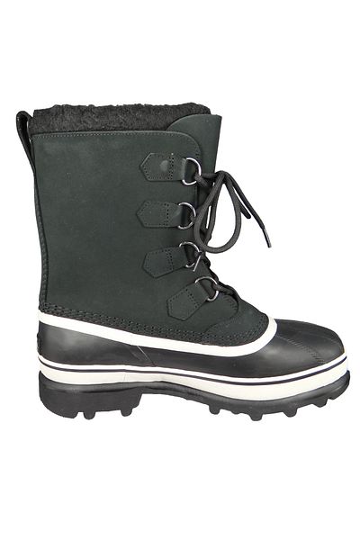 Sorel Herren Winterstiefel Stiefel Winterschuhe Caribou 1002871 Schwarz 016 Black Dark Stone Leder