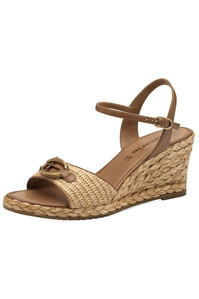 Tamaris Damen Sandalen 1-28339-44 Braun 318 Nature Textil/synthetik Antislide Absatz