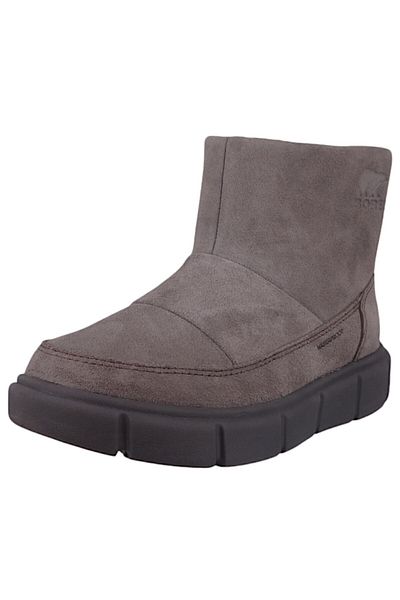 Sorel Damen Stiefelette Winterschuhe Explorer III Slip-On WP 2077971 Grau 052 Quarry Sea Salt Wildleder