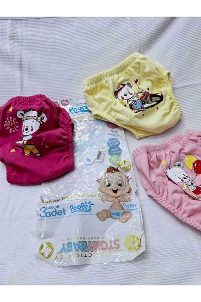 BERKAY Sundan Cotton Poopes for Children Toilet Training Panties 3 Pieces