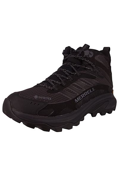 Merrell Herren Wanderstiefel Stiefel Wanderschuhe Moab Speed 2 Mid Gtx J037501 Schwarz Black Leder/syntheti