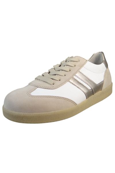 GABOR Damen Low Sneaker Low Top 63.300 Weiß 12 Oak/weiss/puder Leder