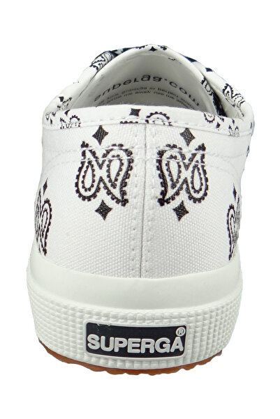 Superga Damen Low Sneaker Cotw Bandanasilk S81144w-2750 Weiß 909 White Black Textil