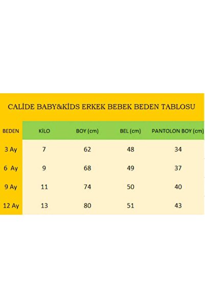 Calide Baby Erkek Bebek/şebek Surat 2'li Takımı