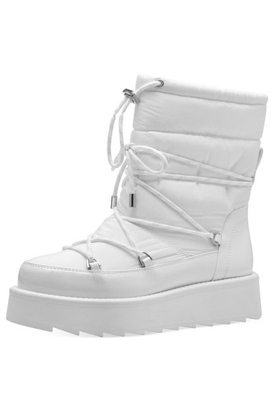 Tamaris Damen Moonboots Stiefel Winterschuhe 1-26836-41 Weiß 100 White Textil/synthetik