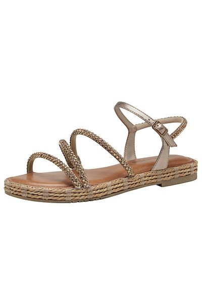 Tamaris Damen Sandalen 1-28114-44 Goldfarben 900 Bronce Textil/synthetik Anti-slide Absatz
