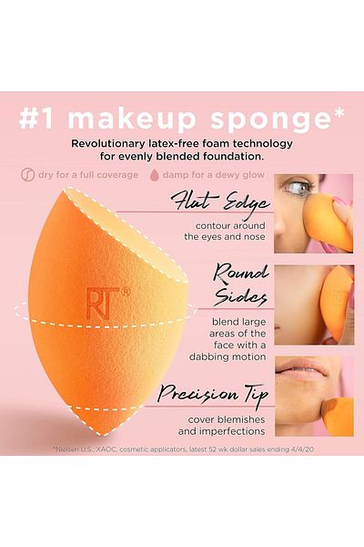 Real Techniques Real Techniques Miracle Complexion Sponge Makeup Blender Kit, Beauty Sponges Ideal for Face and Body