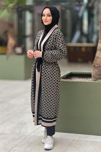 Ghisa Diamond Patterned Knitwear Cardigan