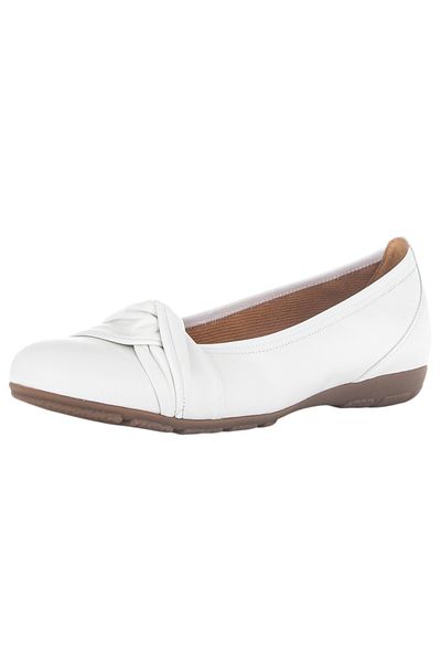 GABOR Damen Klassische Ballerina 04.165 Weiß 21 Weiss Leder