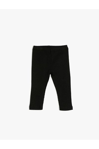 Koton Corded Elastic Waist Cotton Baby Girl Leggings