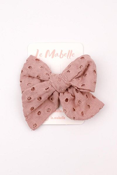 Le Mabelle Dried Rose Scallop Bow Girl's Clip Buckle