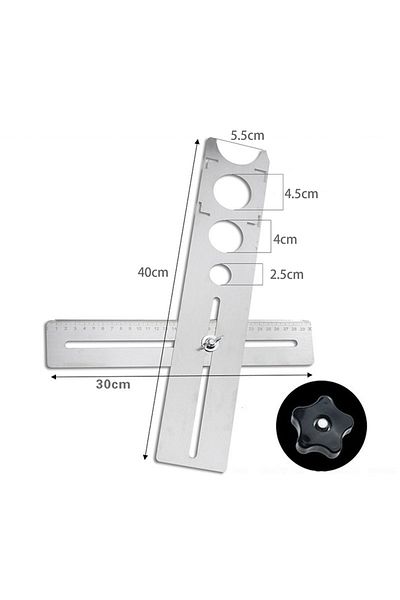 Choice Silver Adjustable Tile Locator To Wall Marking Position Ruler Ceramic Hole Cutter Tile Drill Marble