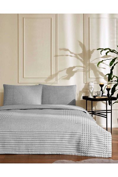 Özdilek Özdi̇lek Double Person Pike Set Gray Unique