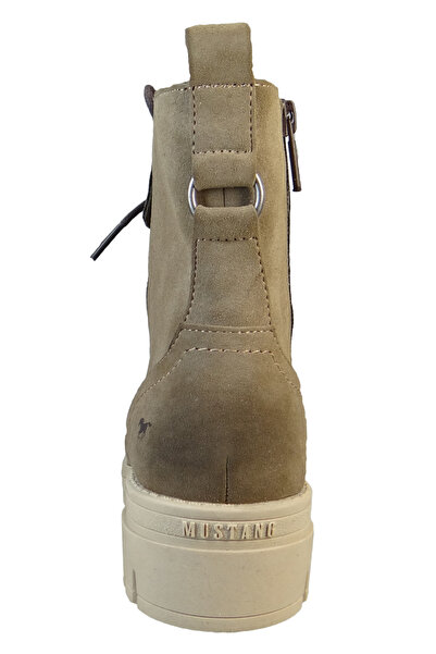 Mustang Damen Elegante Stiefelette 1397501 Grau 318 Taupe Kunstleder