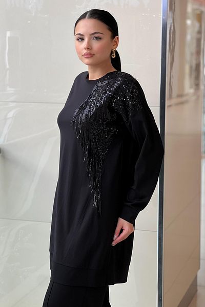 FUAT GÜRSEN Sequin Sequin Embroidered Double Suit