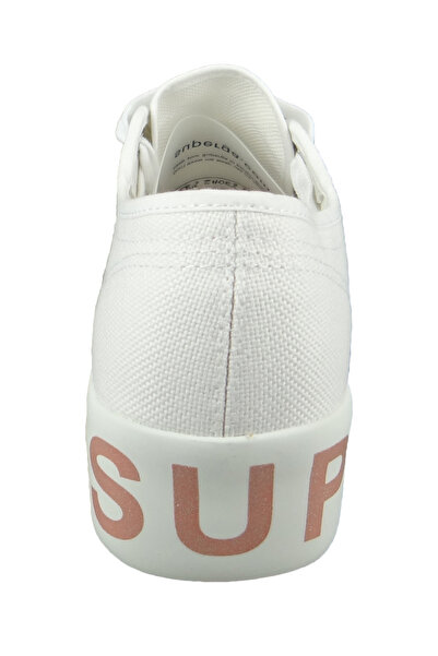 Superga Damenschuhe-sneaker S111trw 2790 Cotw Glitterlettering Textil Weiß A01 White Bronze