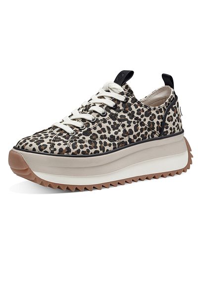 Tamaris Damen Low Sneaker Low Top 1-23731-41 Mehrfarbig 360 Leopard Textil Mit Touch-it