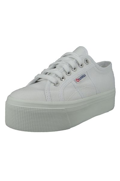 Superga Damen Low Sneaker Cotw Linea Up & Down S9111lw-2790 Weiß 901 White Textil