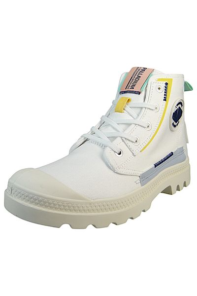 Palladium Damen High Sneaker Pampa Underlayer 99183-116-m Weiß Star White Baumwolle