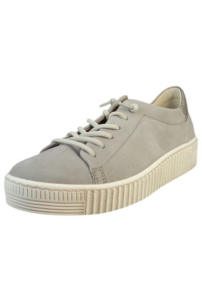 GABOR Damen Low Sneaker Low Top 63.331 Grau 12 Visone Leder