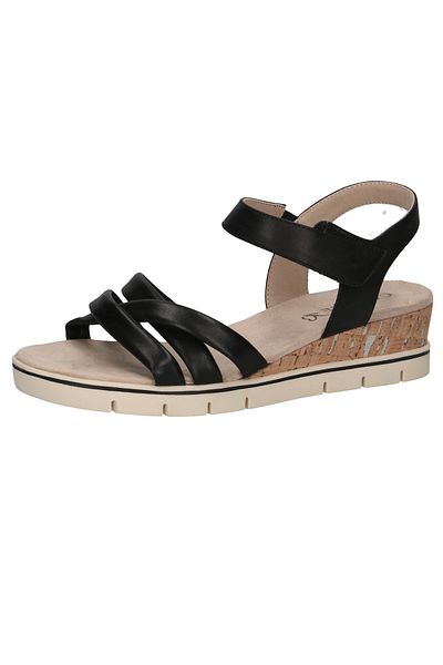 Caprice Damen Sandalen G-weite 9-28709-42 Schwarz 022 Black Nappa Leder Mit Cap Memotion & Cap Memotion