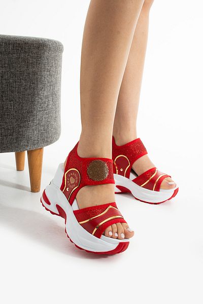 nuaA Nua Shoes High Sole Wedge Heels 10 cm Sandals F10 Women's Sandals