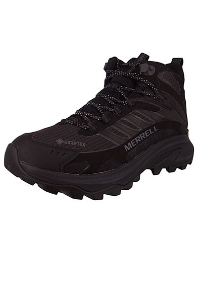 Merrell Herren Wanderstiefel Stiefel Wanderschuhe Moab Speed 2 Mid Gtx J037501 Schwarz Black Leder/syntheti