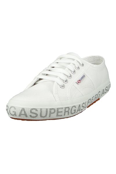 Superga Damenschuhe-sneaker S111xqw 2750 Cotw Glitterlettering Textil Weiß 928 White Silver