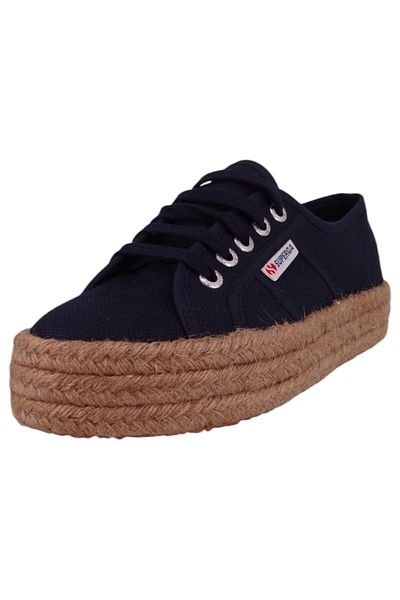 Superga Damen Low Sneaker 2730 Rope Low Top S00cf20 Blau 933 Blue Navy Textil