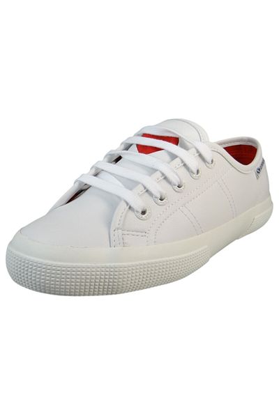 Superga Damen Low Sneaker 3750 Heart Vegan Low Top S3146tw Weiß Ab7 White-red Heart Textil