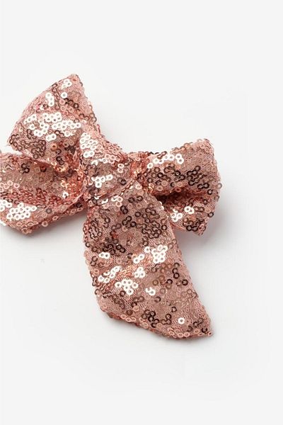 Le Mabelle Rose Sequined Girl's Clip Buckle