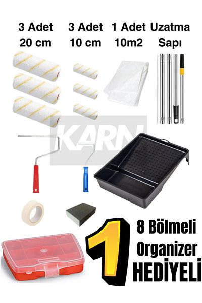 KARN Professional 13 Piece Paint Set |   Roll |   Band |   Cover |   Pan |   Extension Handle |   Sanding |   Painting Team