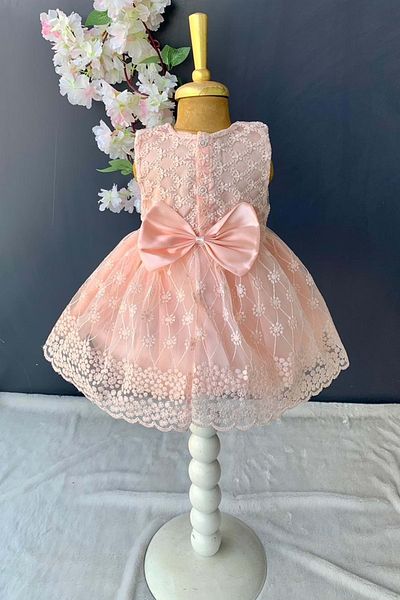 Mnk Baby&Kids Lace Baby Girl Dress Pnpn152 Salmon