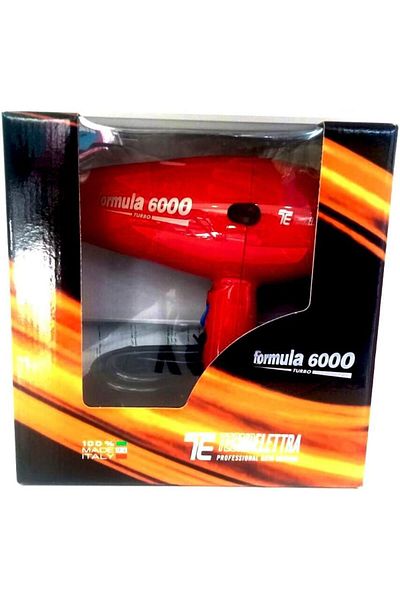 Techno Formula 6000 Hair Dryer, Salon Professional Blow Dryer, ITALY- Red