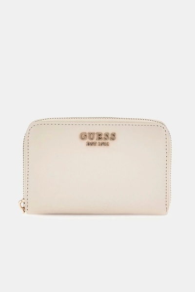 Guess Laurel Slg Medium Zip Around Women's Ecru Wallet Swvc8500140-Bon