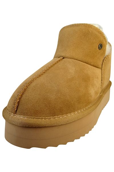 Warmbat Australia Damen Sportliche Stiefelette Winterschuhe Willow Plateau Wlw3710 Braun 25 Cognac Wildleder / Suede