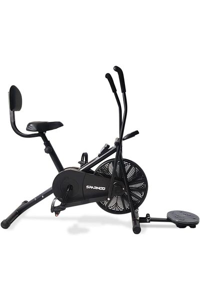 Sparnod Fitness Sab-05 _t Upright Air Bike Exercise Cycle - Height Adjustable Seat(DIY INSTALLATION)